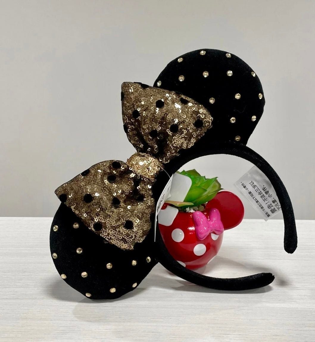 Disney Parks Black & Gold Gem Studded Ears