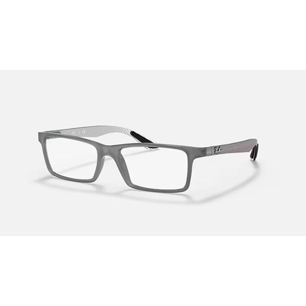 New Ray-Ban Matte Grey Square Men’s Optics Eyeglasses Frames Spectacles