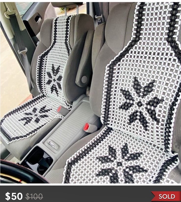 SOLD OUT !!! Car Seat Cover with acupuncture design marble beads