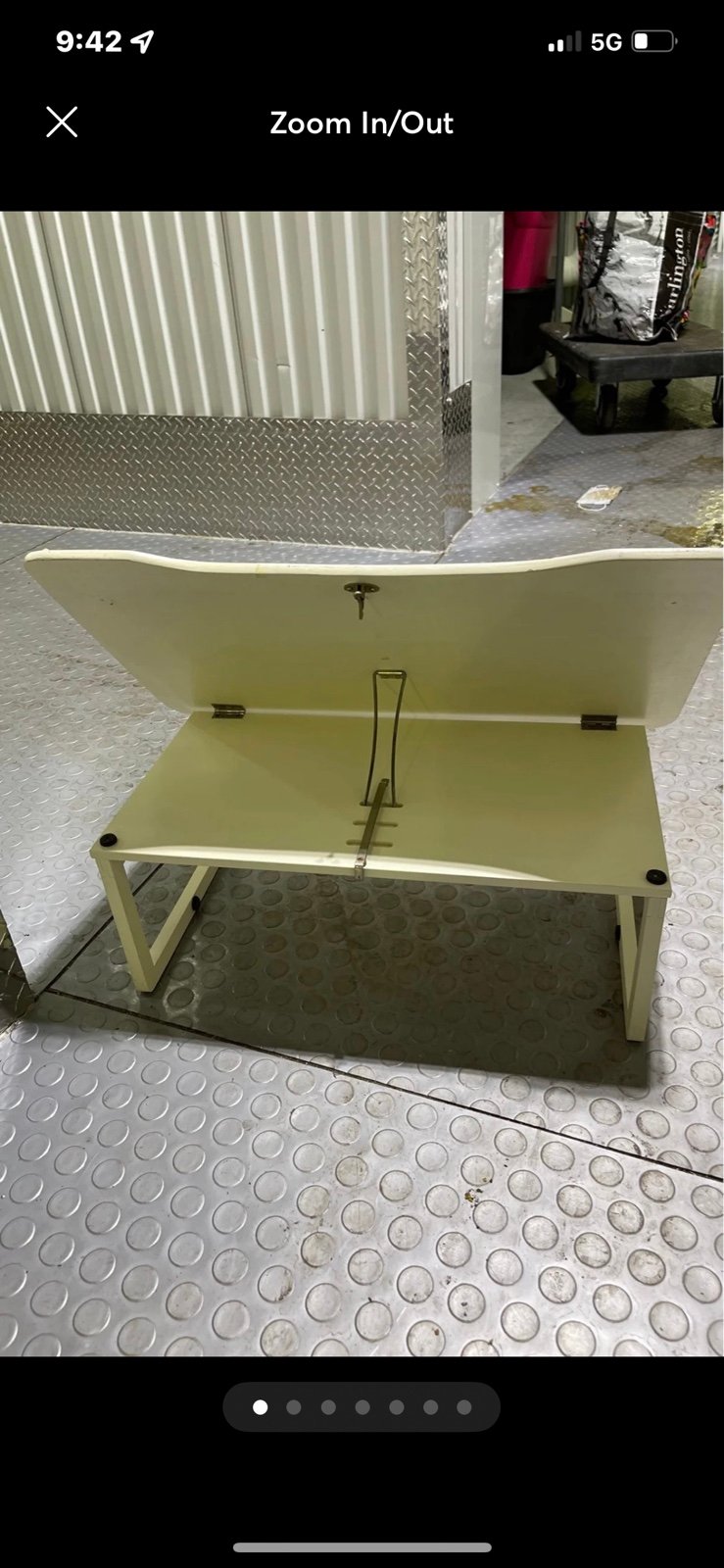 MCM Scheibe white wooden bed