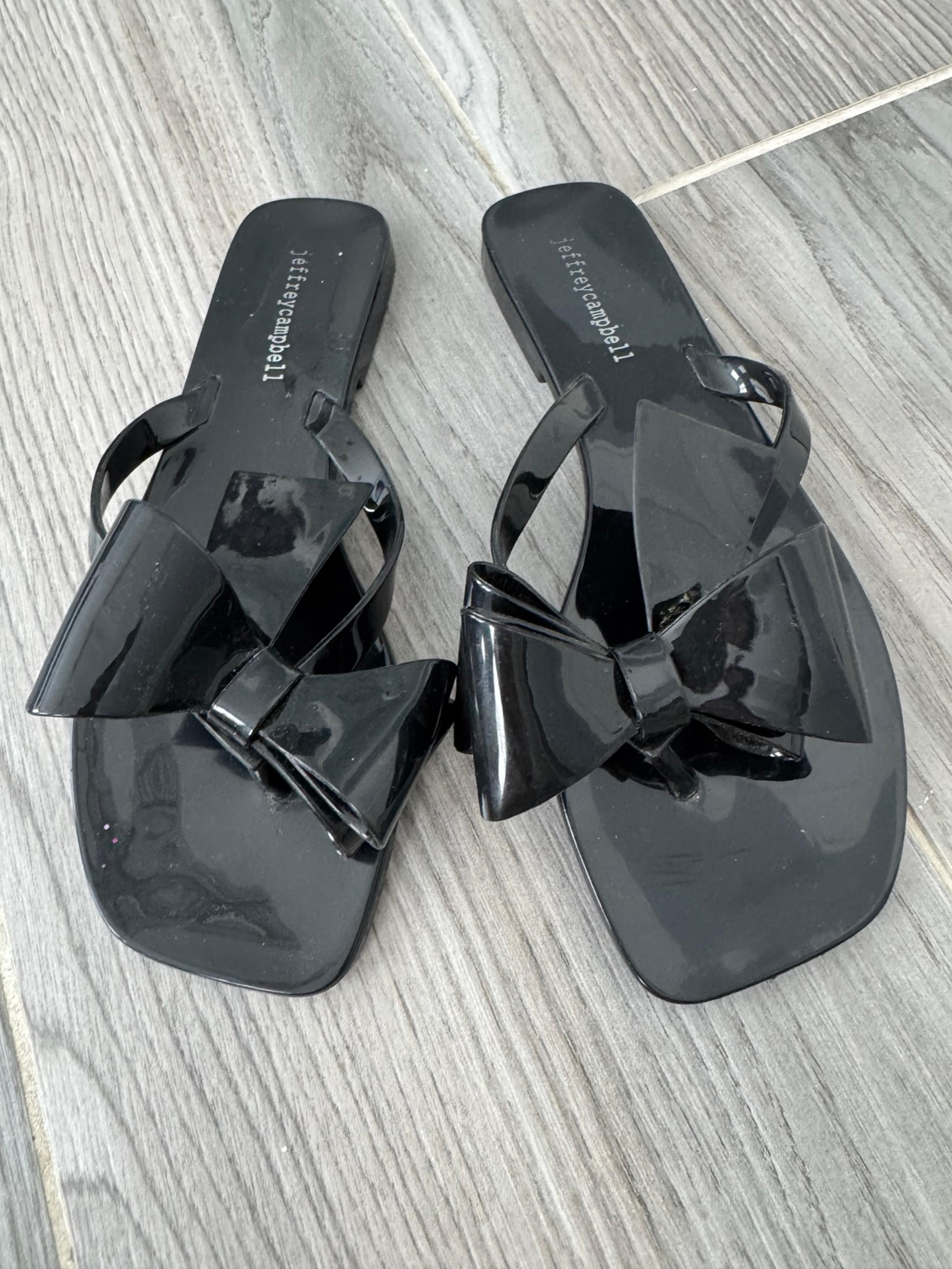Jeffrey Campbell big bow sandals 8