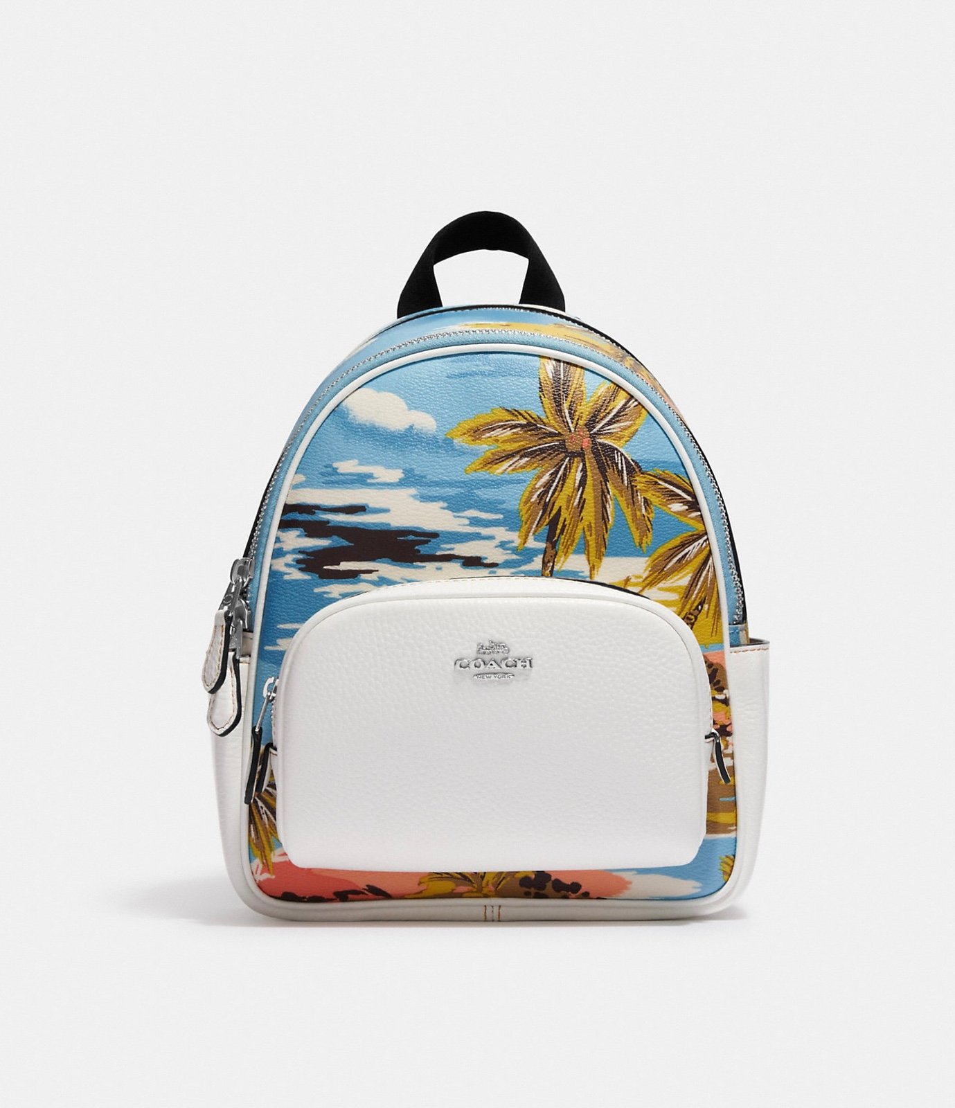 Coach Mini Court Backpack With Hawaiian Print