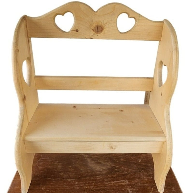 Pine Amish Style Deacon's Childs Bench 22.5 tallx19 longx9 depth