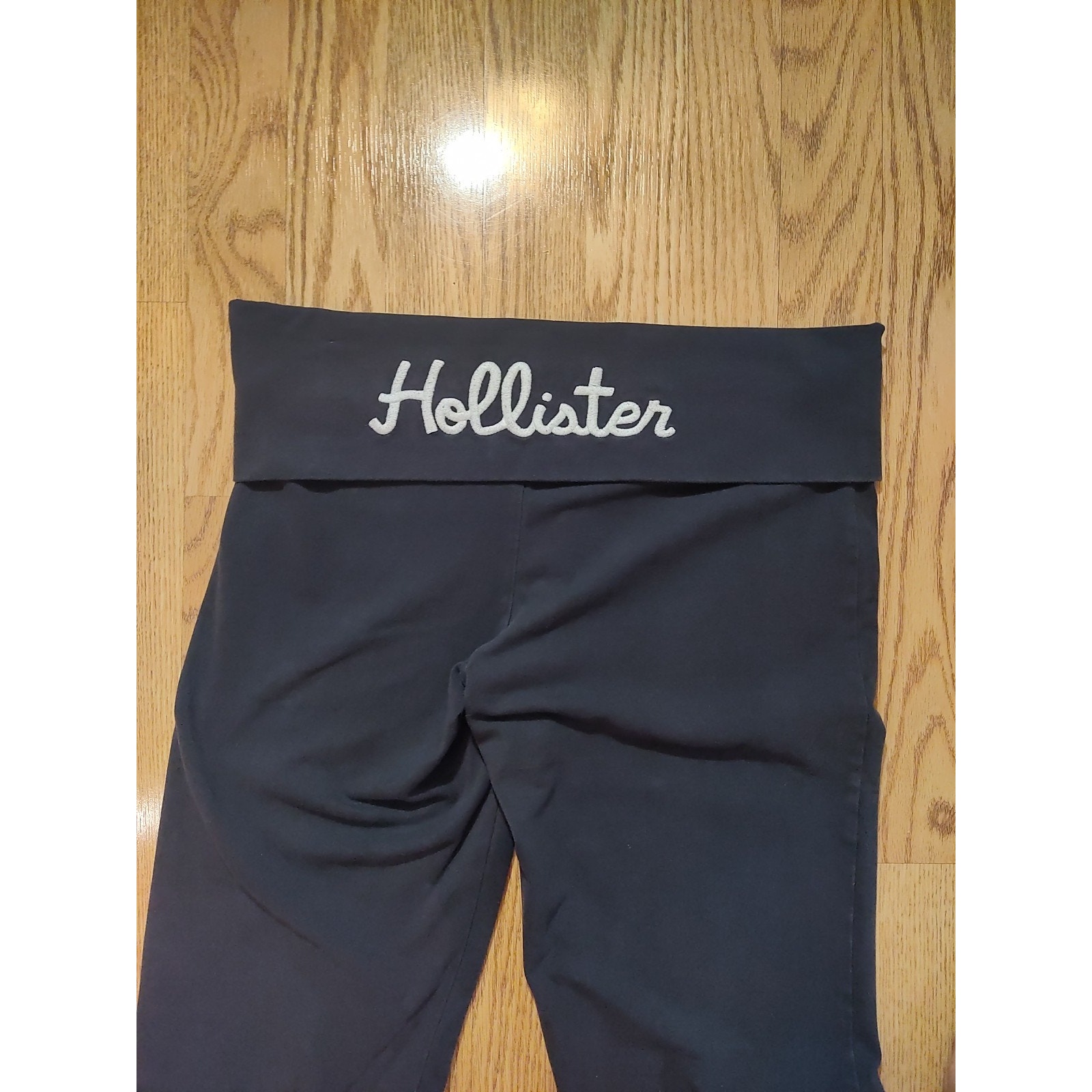 Vintage Y2K Hollister Foldover Yoga Pants Flare Womens Large Script Lettering