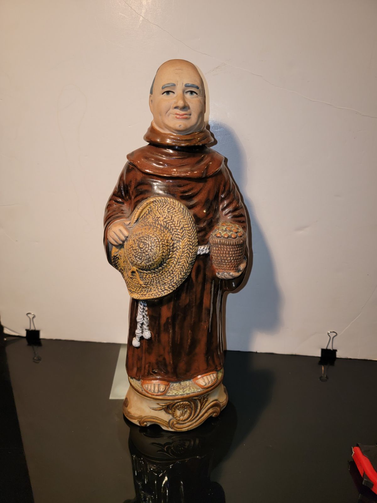 Vintage Decanter Of Monk Frangelico 12 1/2 Tall Collectable item