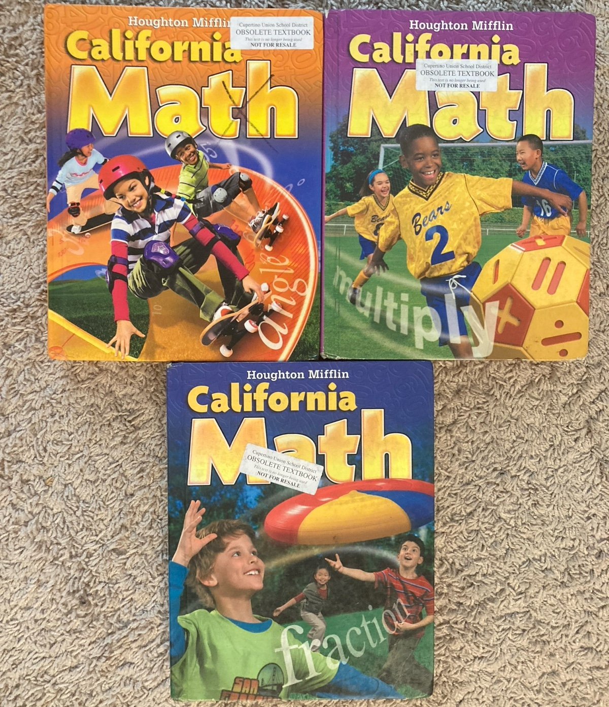 Mathematics Grades 3-5 Textbooks Houghton Mifflin California Levels 3, 4, 5 Math