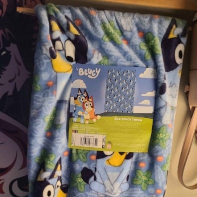 NWT Bluey Silk Touch Throw Blanket 50 X 70 Blue, Time To Frolic