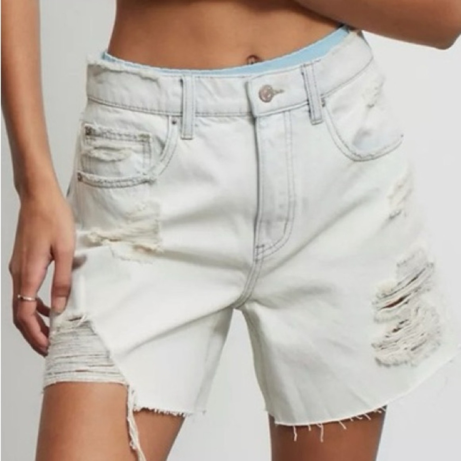 Urban Outfitters BDG Drop Waist Destroy Shorts Size 30