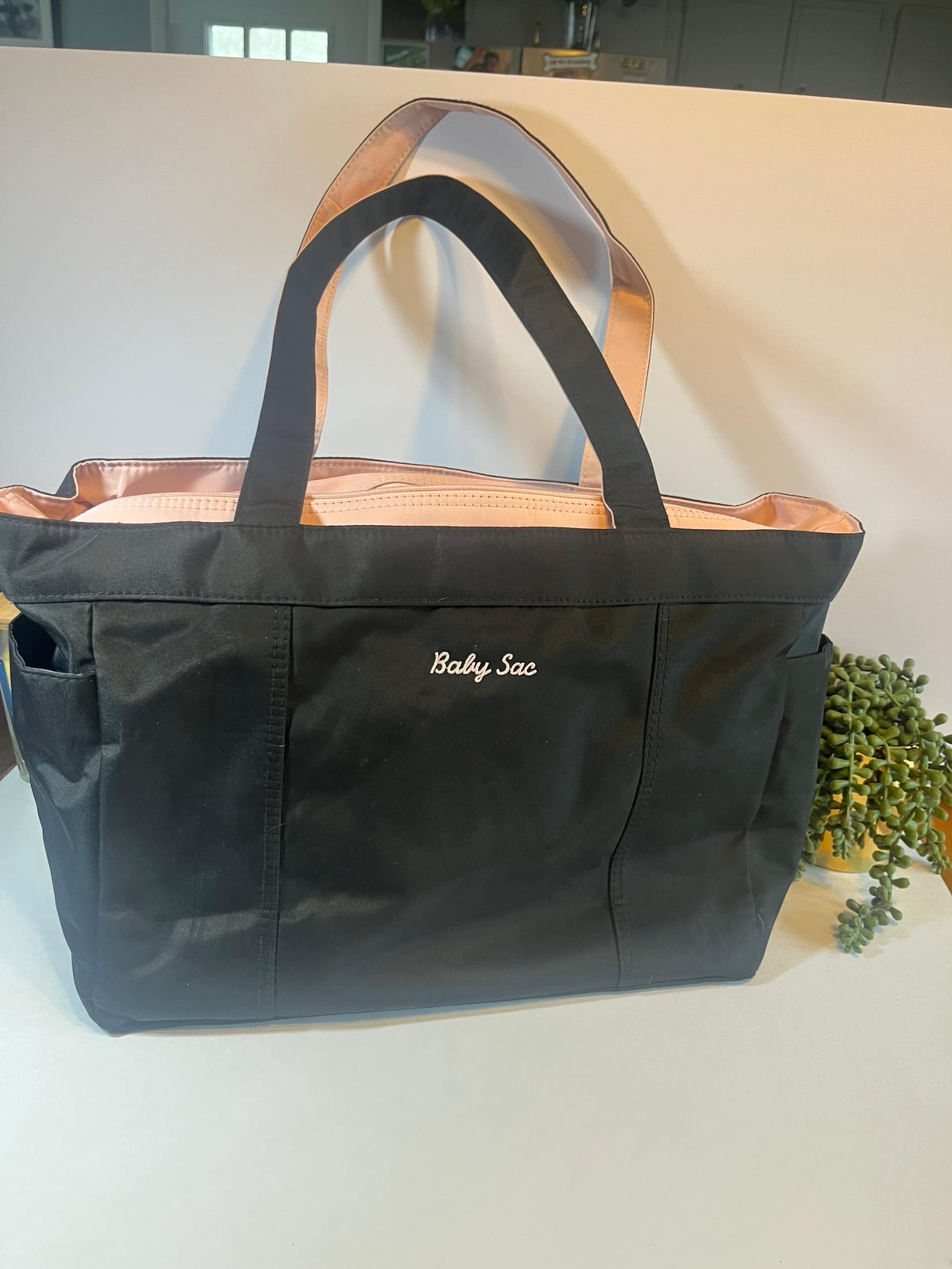 Baby Sac Black Insulated Lunch Bottle Diaper Tote Bag