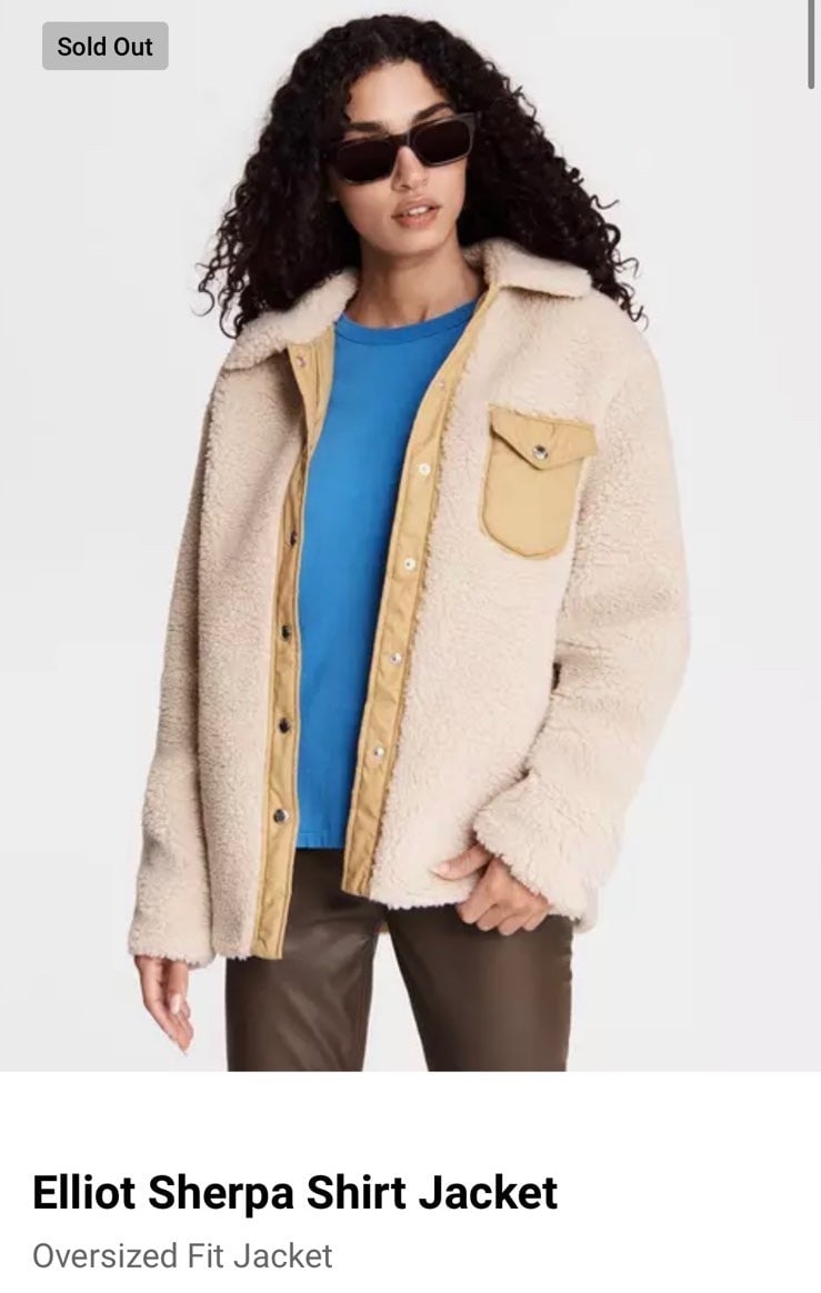 Rag & Bone Women’s Elliot Sherpa Shirt Jacket Small