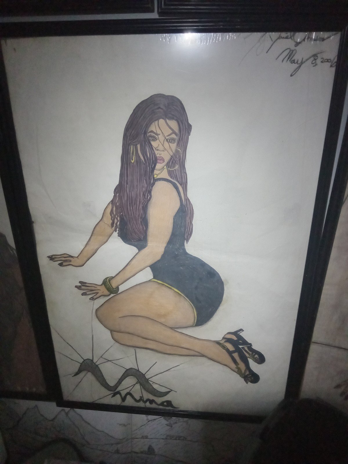 My Original Artwork of Model Woman on Display