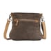 Myra Bag Handmade Saplings Shoulder Bag Upcycled Canvas & Cowhide Leather