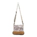 Myra Bag Handmade Saplings Shoulder Bag Upcycled Canvas & Cowhide Leather