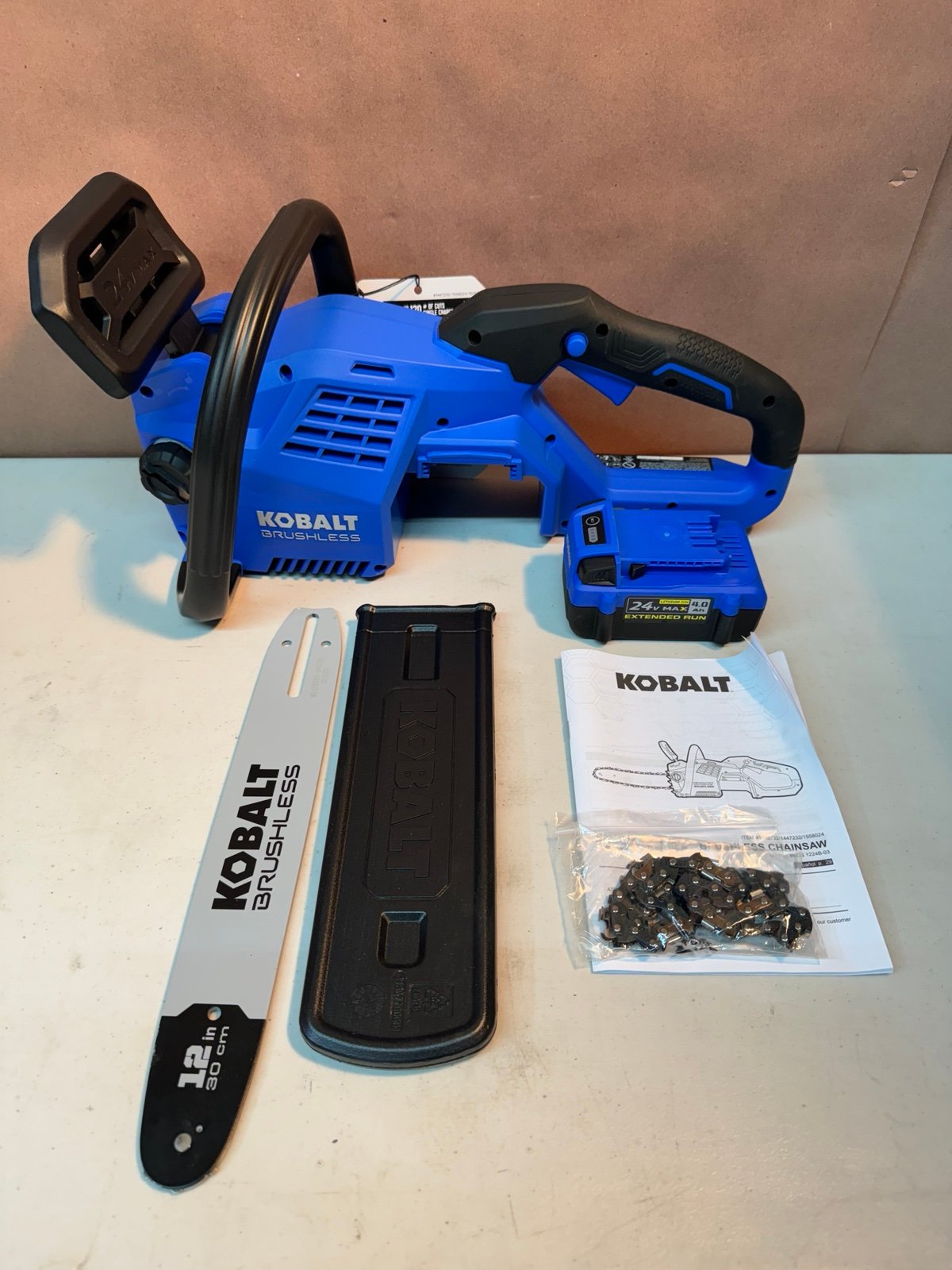Kobalt 24-volt 12-in Battery 4 Ah Chainsaw (Battery and Charger Included)