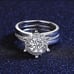 *BIG SALE* Real Moissanite Wedding Ring and band set size 6