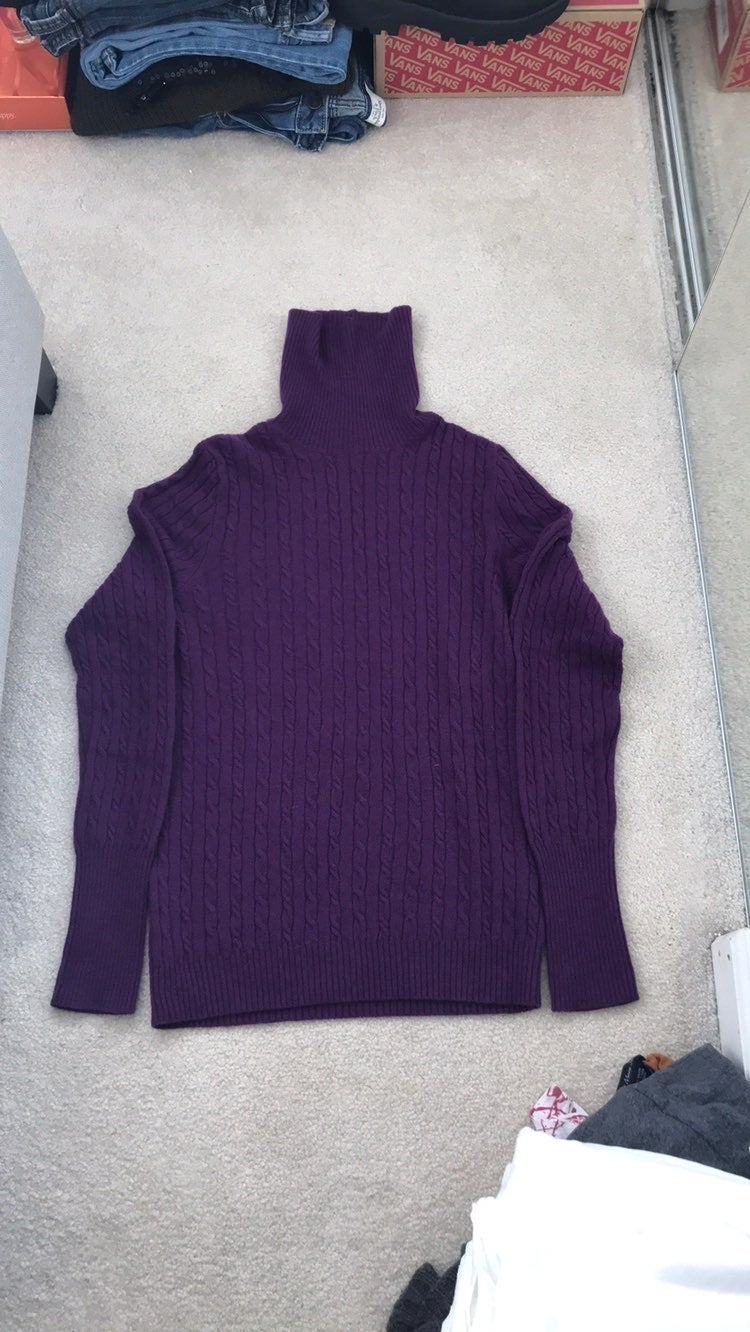 JCrew cable cashmere turtleneck