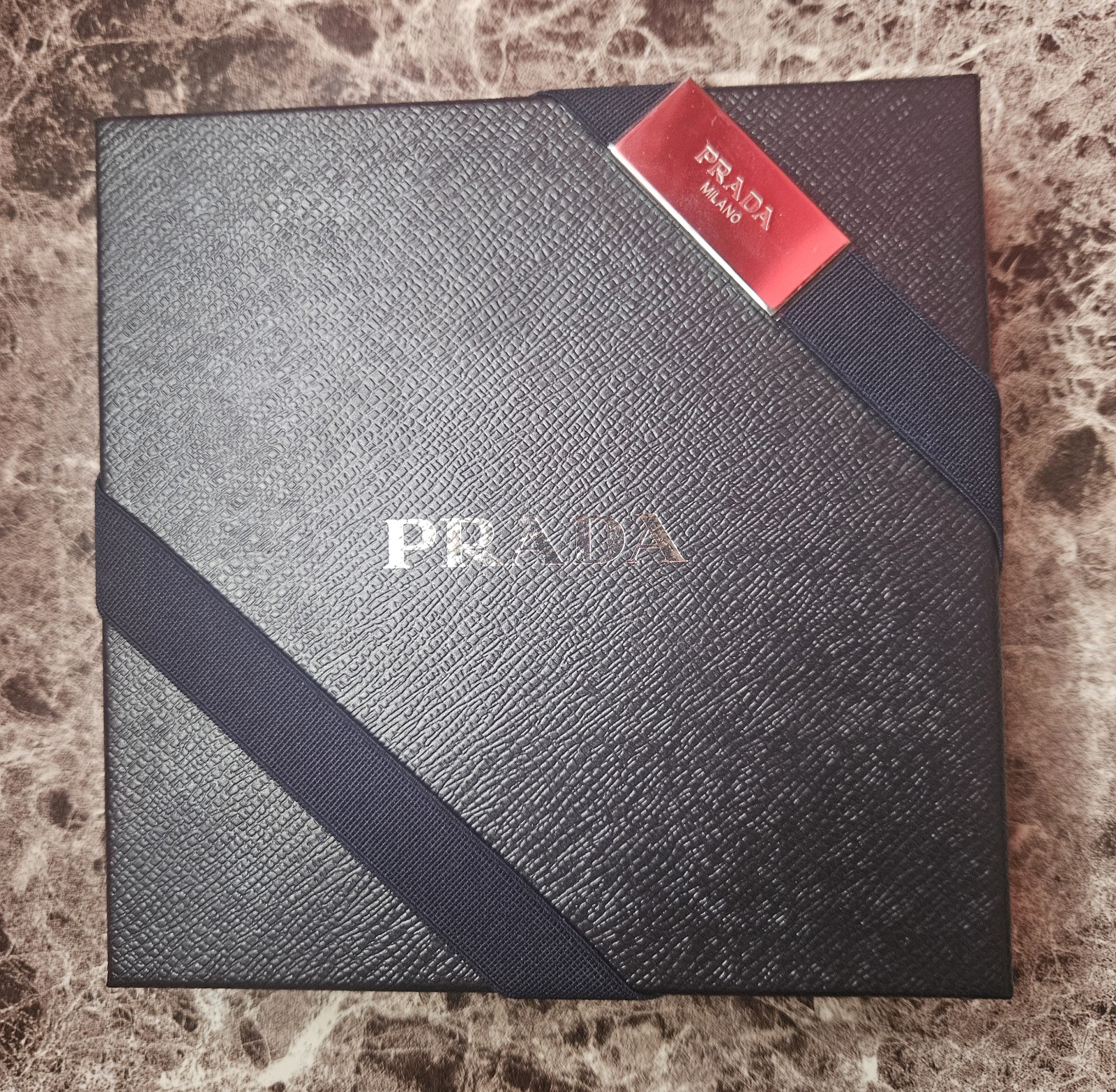 Prada Logo Gift Box with logo elastic band