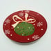 Pier 1 Decorations Christmas Red Green Ornament Salad Dessert Plates HTF