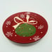 Pier 1 Decorations Christmas Red Green Ornament Salad Dessert Plates HTF