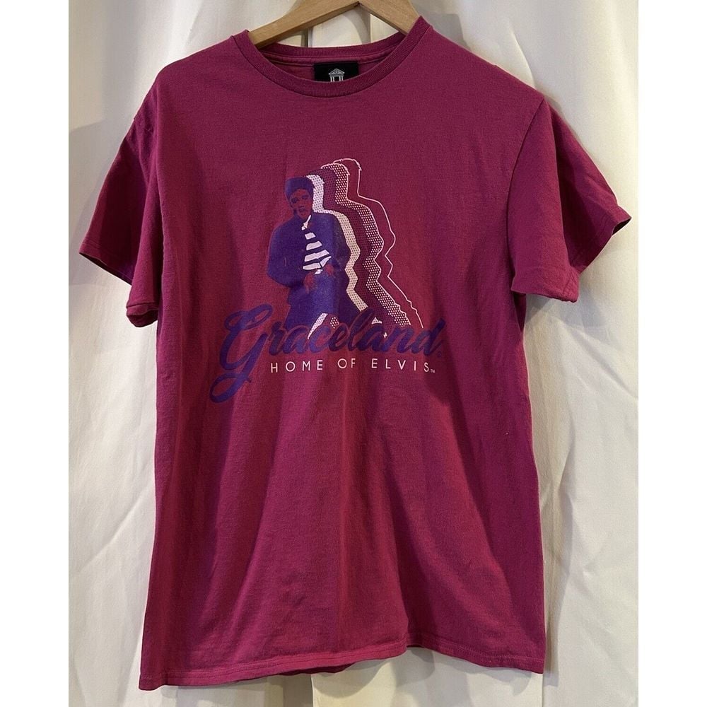 Graceland Home Of Elvis Purple T-Shirt Size Medium