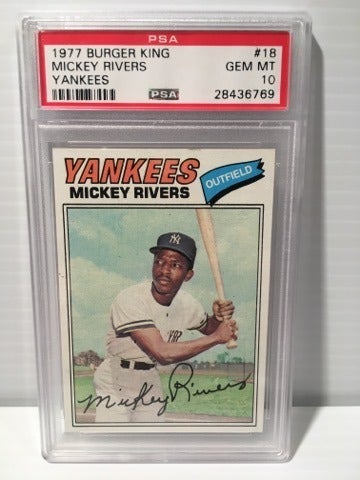 1977 Topps Burger King MICKEY RIVERS PSA