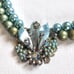 Vintage Estate Unsigned Miriam Haskel AB Rhinestone Floral Pearl Bead Necklace