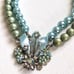 Vintage Estate Unsigned Miriam Haskel AB Rhinestone Floral Pearl Bead Necklace