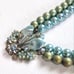 Vintage Estate Unsigned Miriam Haskel AB Rhinestone Floral Pearl Bead Necklace