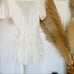 NEW ANTHROPOLOGIE MABLE White Tiered Ruffle Lace VNeck Wrap Tie Mini Dress L