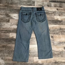 Vintage Y2K Tapered True Religion Flap Tab Pocket Jeans Size 36
