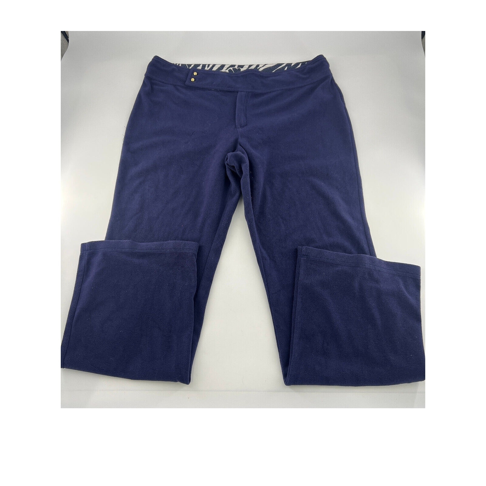 Lilly Pulitzer Travel Pants Womens Extra Large Navy Blue Stretchy Comfy Preppy