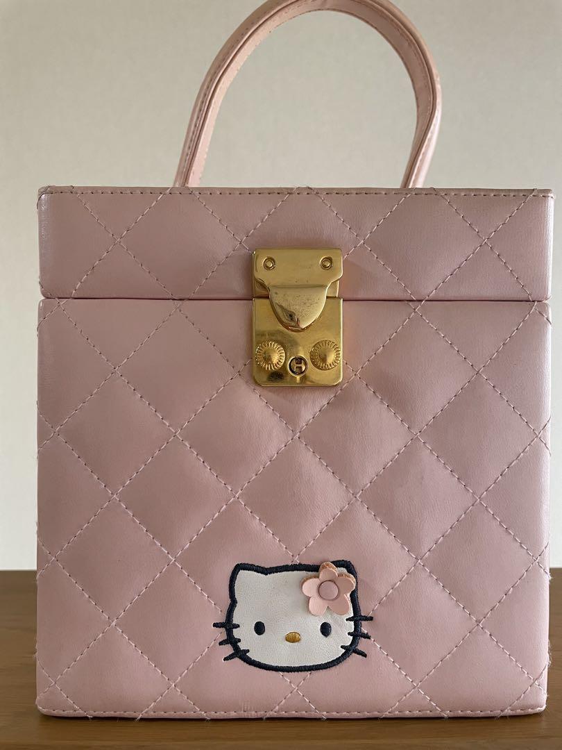 【Extremely Rare】Hello Kitty Quilted Vanity Bag Cosmetic Case
