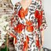 Ankara silk robe with matching hair bonnet
