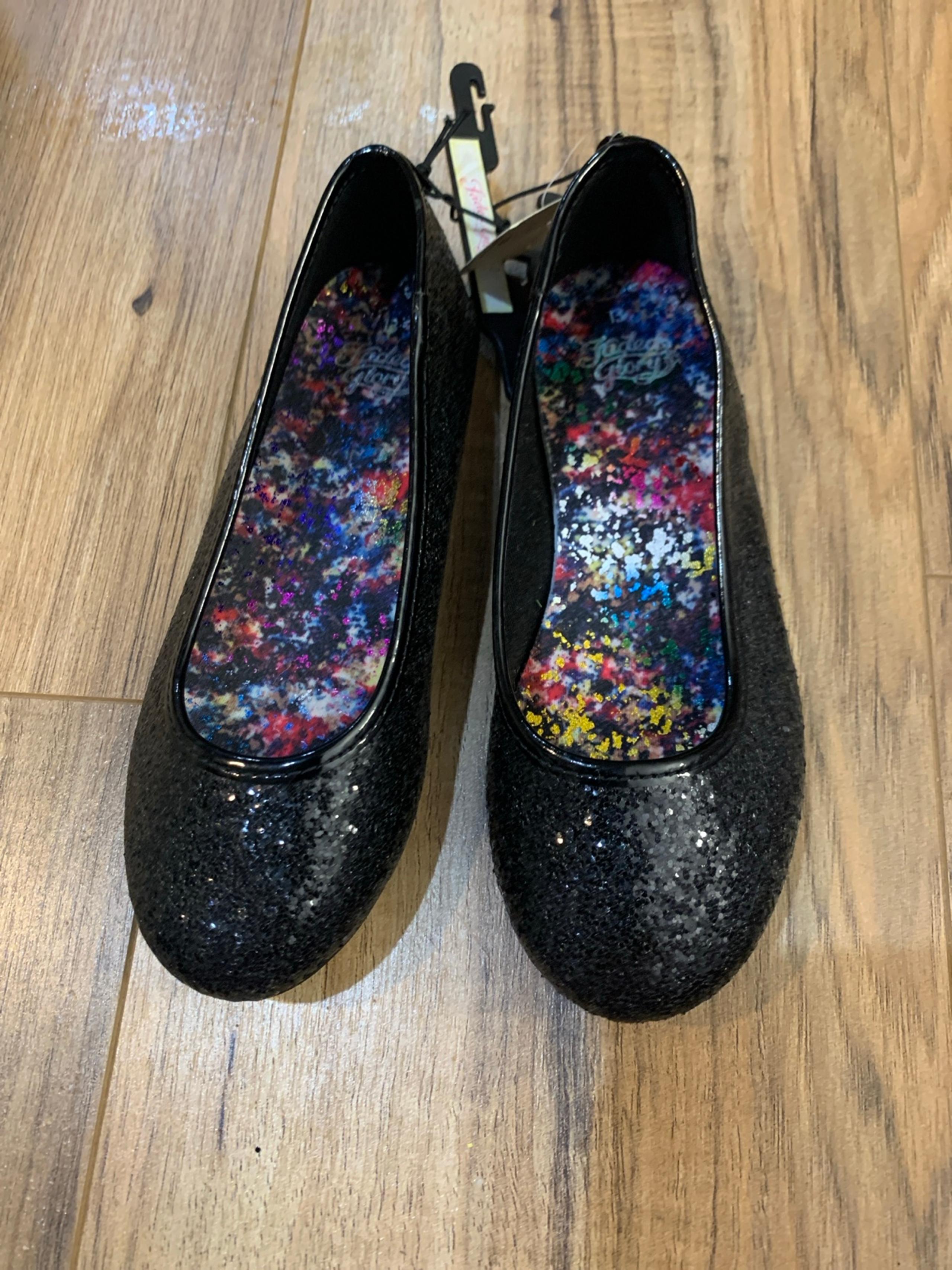 Girls Faded Glory Glitter Flats size 13