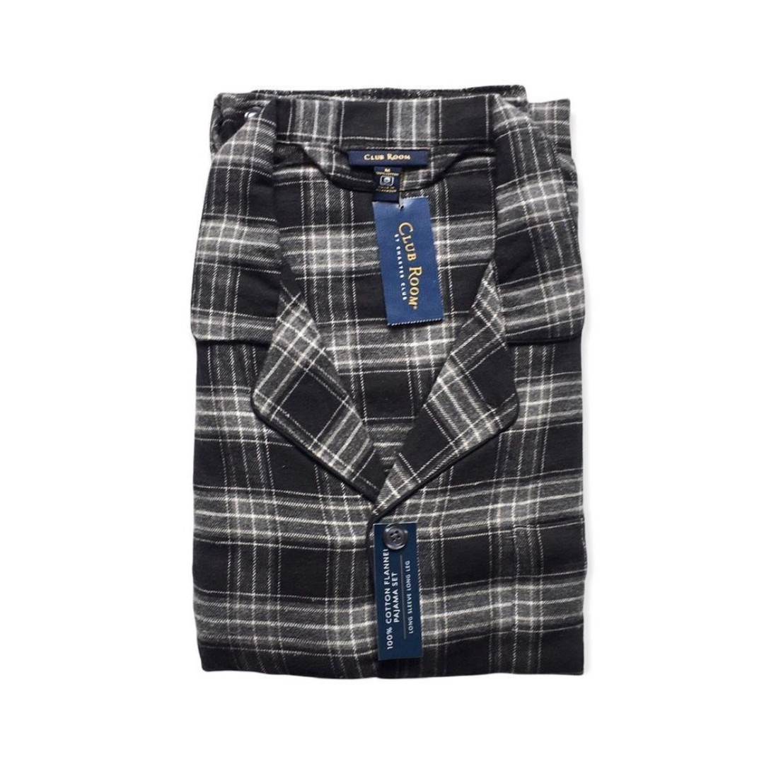 Club Room Long Sleeve Plaid Pajama Sleep Set