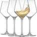 Layla White Wine Glasses, Set of 4 Italian Glasses, 13.5 oz Clear