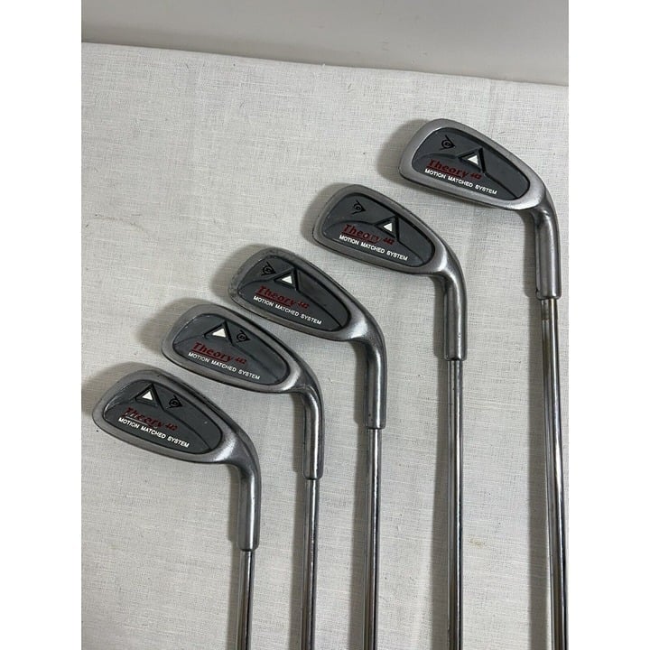 Lot Of 5 Dunlop Theory 442 Motion Matched System Golf Club P 4 6 8 9 Iron