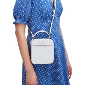 kate spade Women's Daisy Vanity Crossbody White Leather