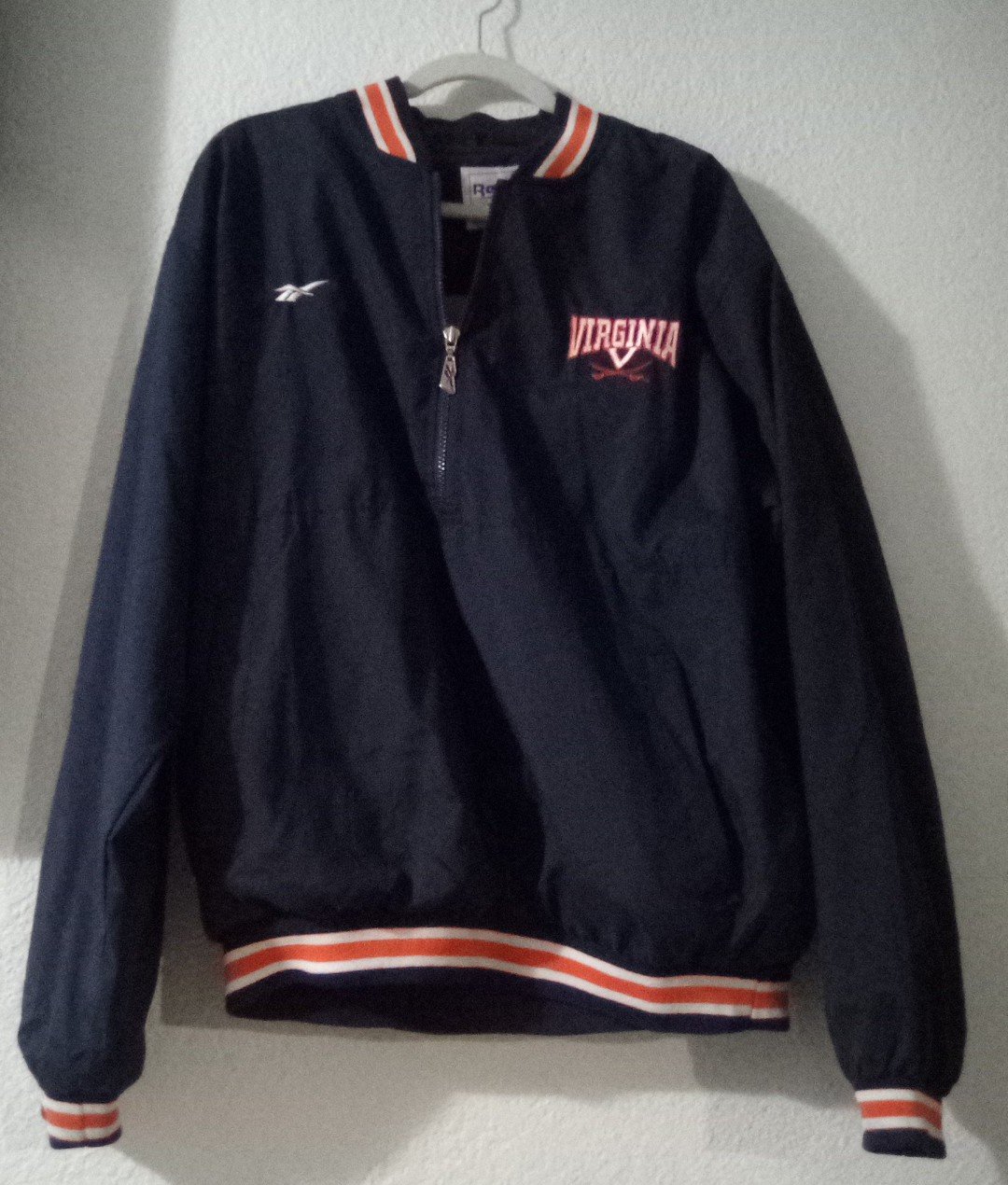 Reebok Vintage University of Virginia Cavalier 1/4 Zip Jacket for Men