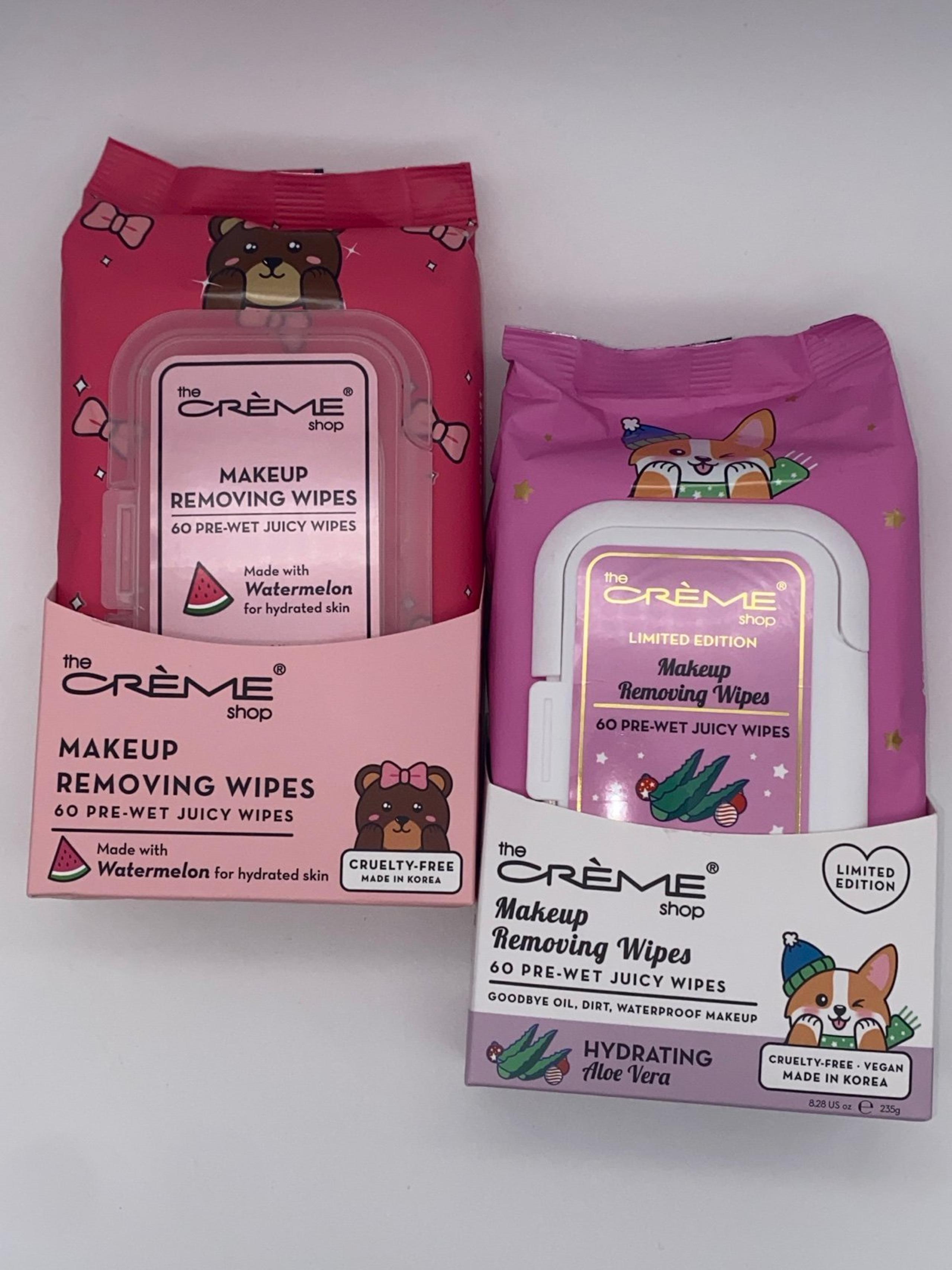 Makeup remover wipes set The Creme Shop