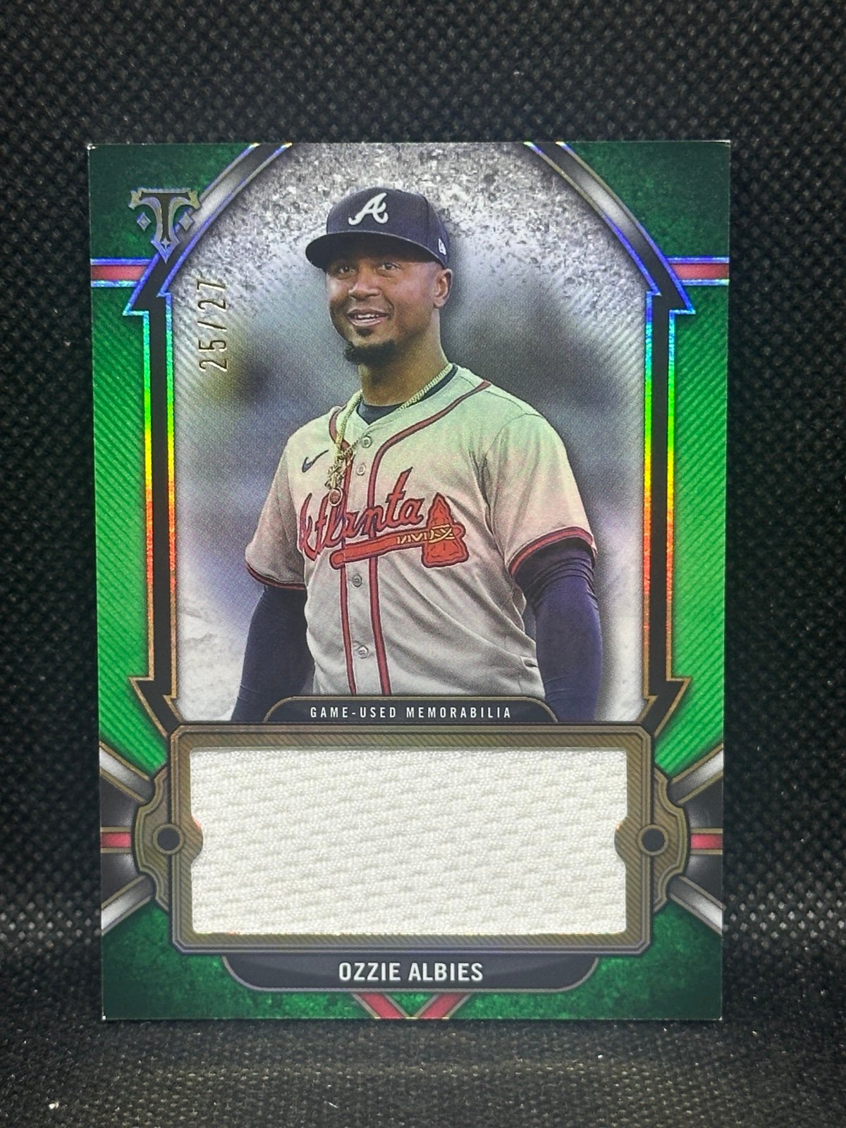 2024 Topps Triple Threads Ozzie Albies Jumbo Relic /27 SJR-OA Atlanta Braves