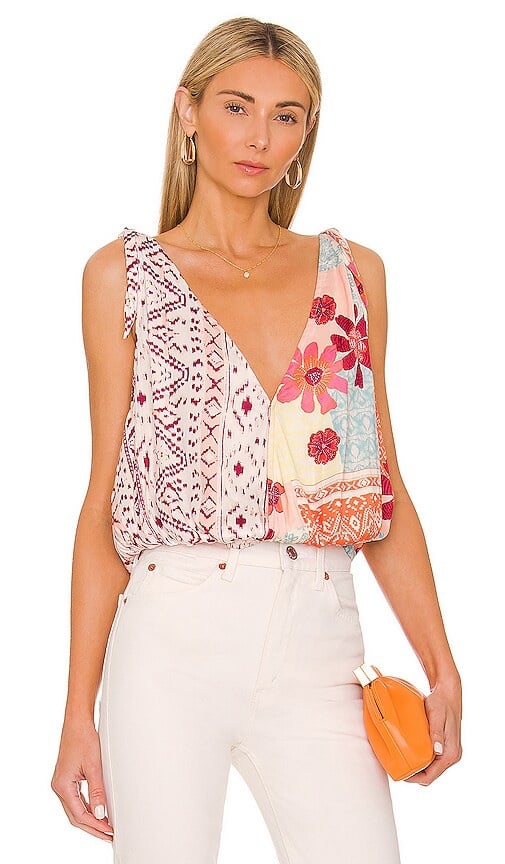 NWT Free People Tied To You Tank Tropical Combo Medium