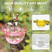 Kingsyard Glass Hummingbird Feeder for Outdoors Wild Bird Feeder with 6 Feeding