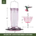 Kingsyard Glass Hummingbird Feeder for Outdoors Wild Bird Feeder with 6 Feeding