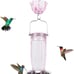 Kingsyard Glass Hummingbird Feeder for Outdoors Wild Bird Feeder with 6 Feeding
