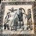 Vintage Design Tablecloth 100% Cotton HandPrinted HandMade Black&White Size: 17