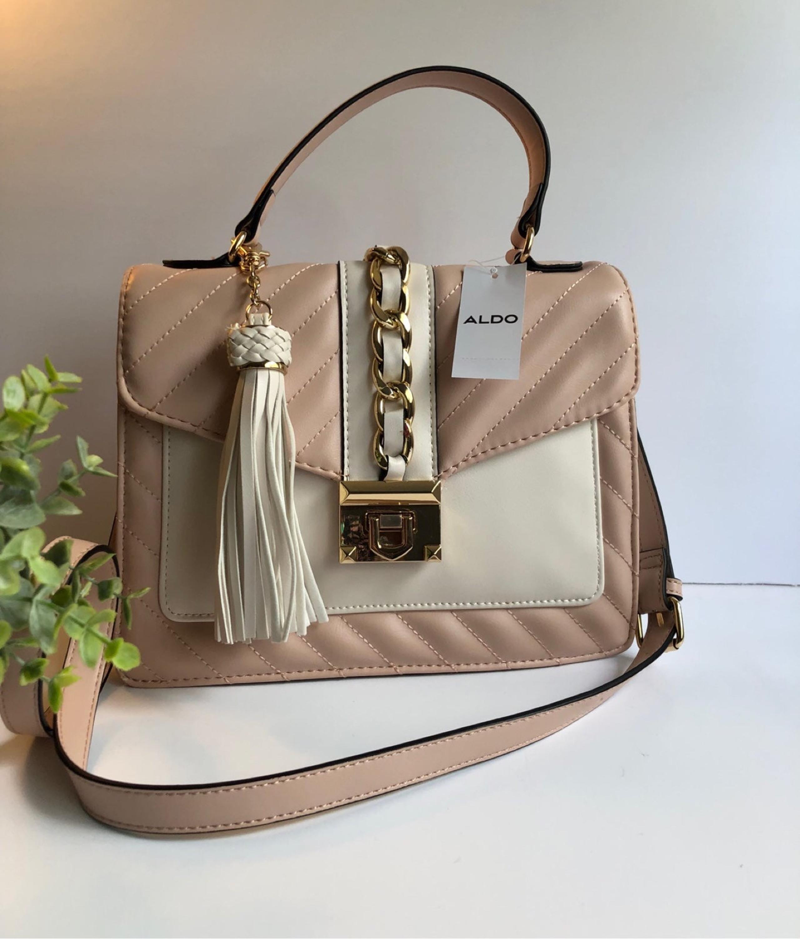 NWT Aldo Blush pink structured quilted crossbodybag & tassel