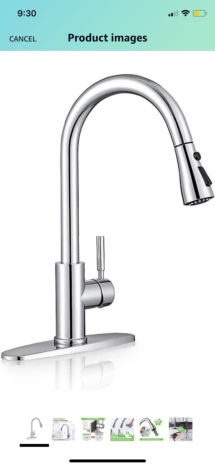 Sink Faucet, Pull Down Kitchen Faucet with Sprayer