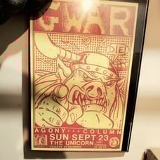 Rare Framed and signed. GWAR Concert Poster Frank Kozik Signed Houston 1990