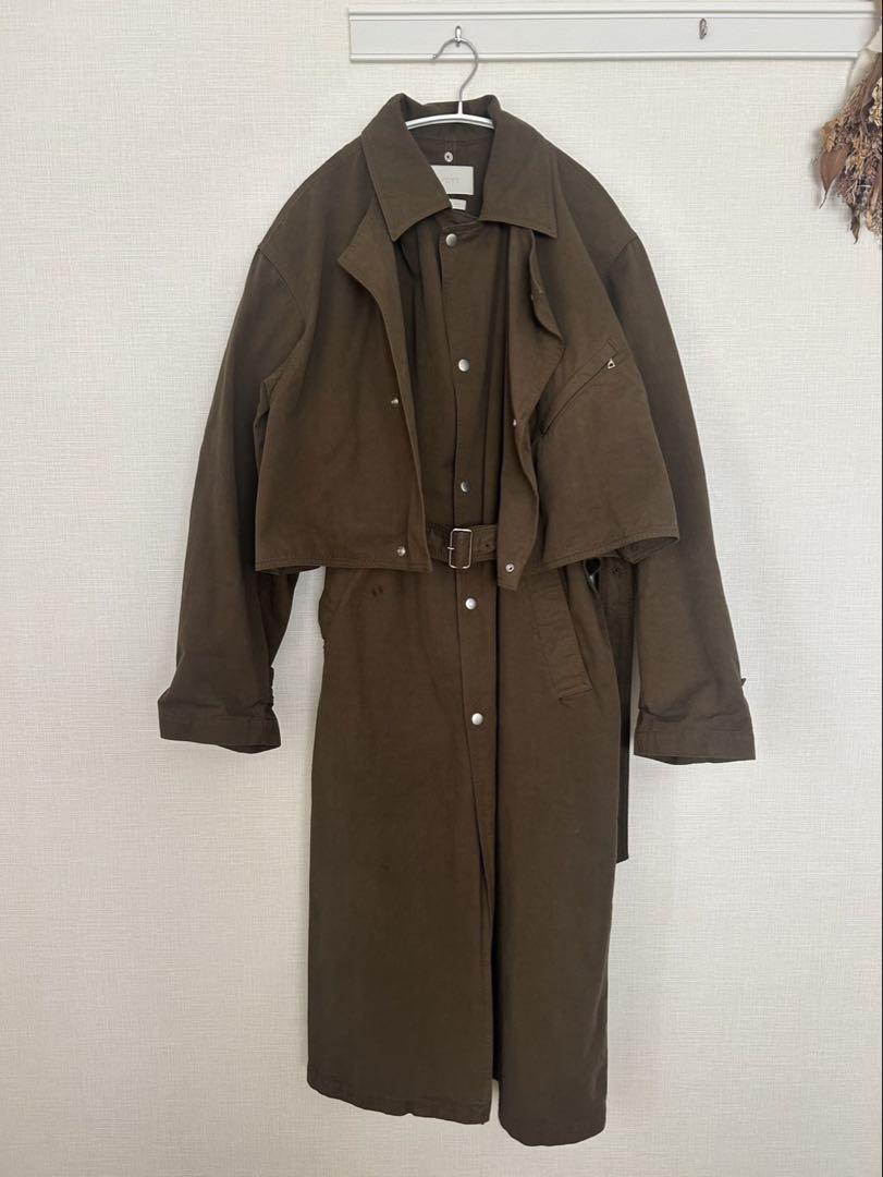 Yoke detachable duster coat Trench
